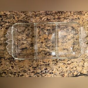 MIKASA Relish Tray Satin Rose Walter Kristallglas Made In West Germany Vintage